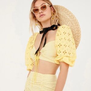 For Love and Lemons Crop Top in Sunshine